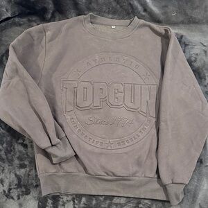 Unisex Top Gun All Stars Embossed Gray Sweater